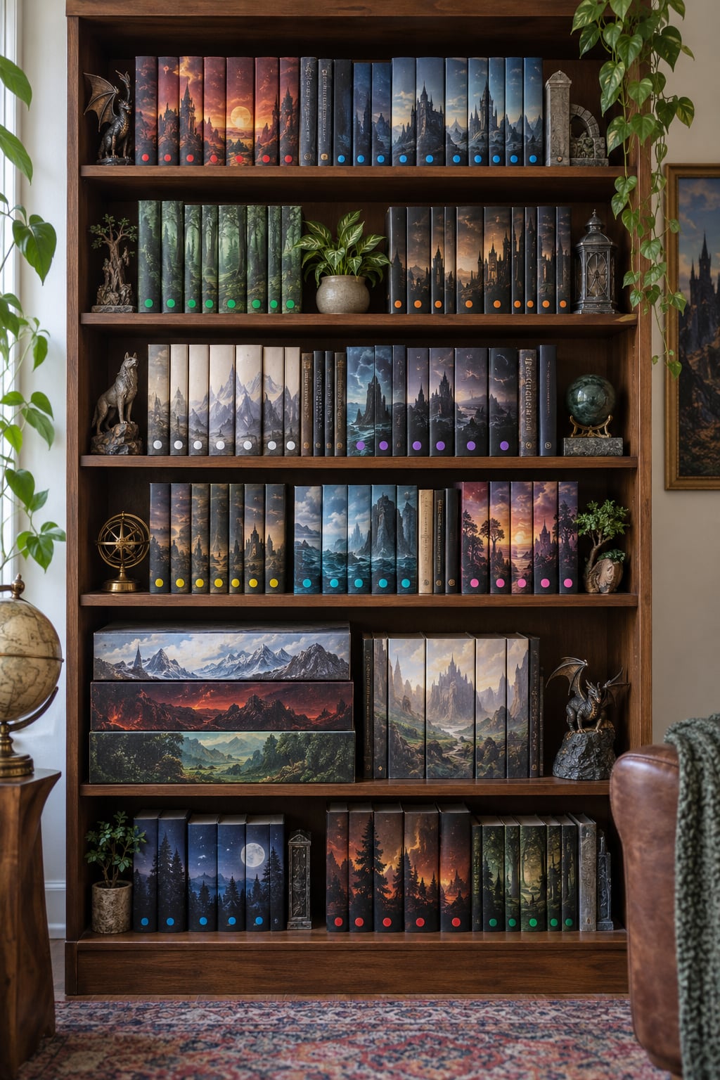 how to organize a large fantasy book collection
