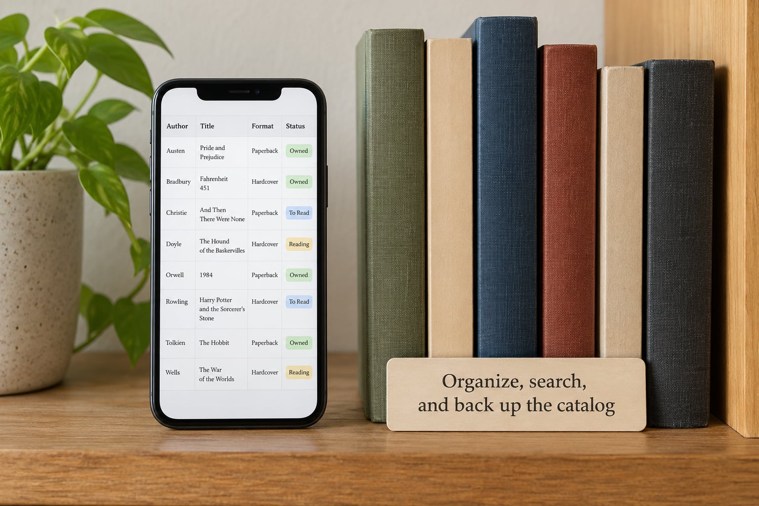 Organize, search, and back up the catalog